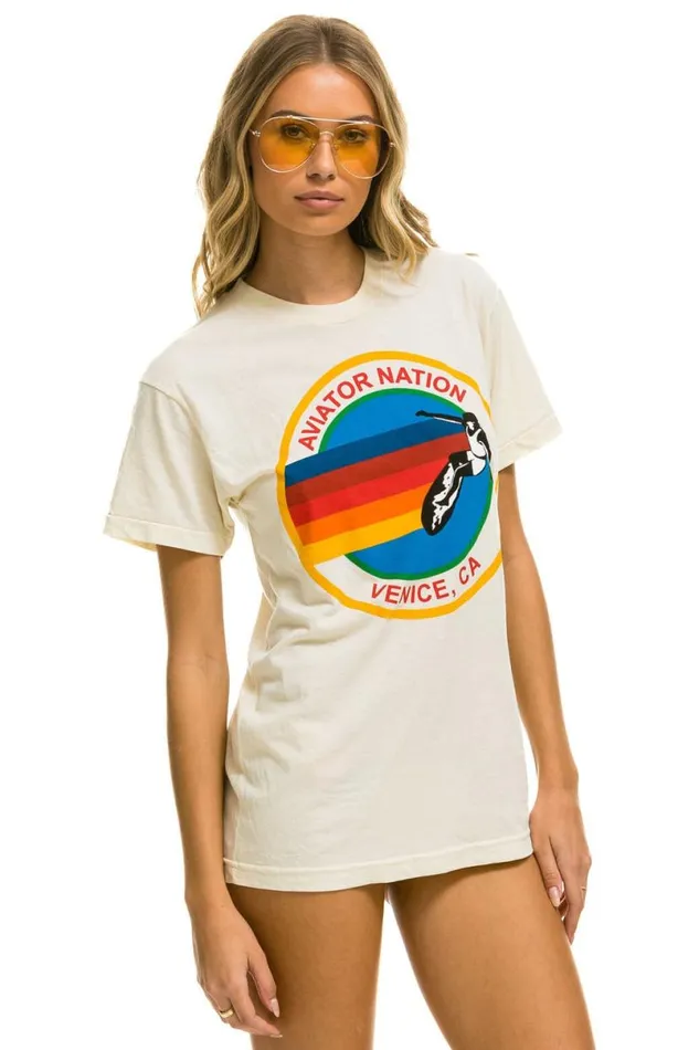 Signature Tee 8211 Vintage White WomenMen Aviator Nation Tees