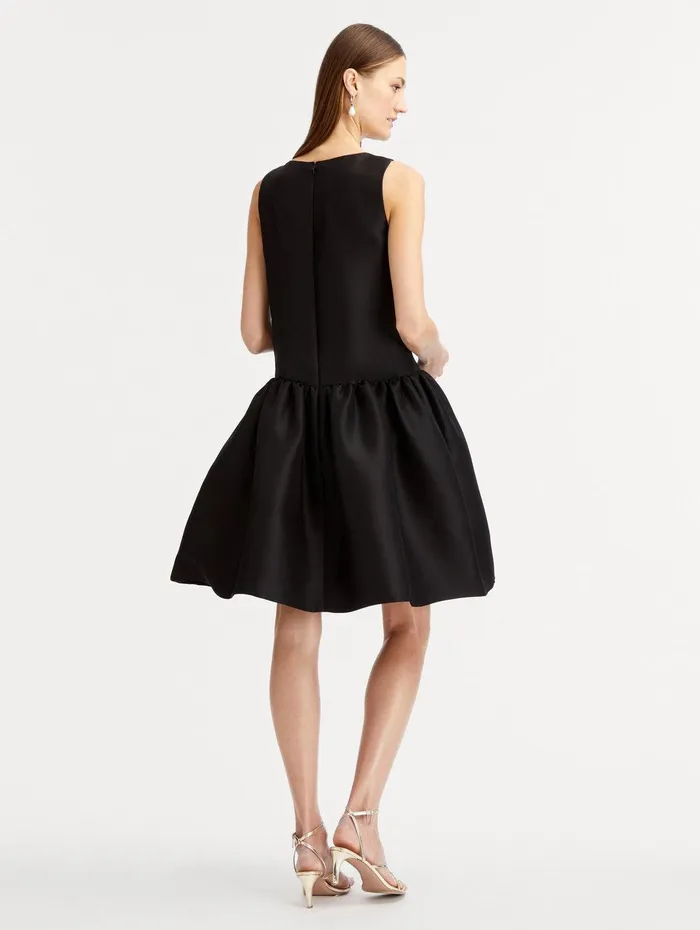 Silk Drop Waist Cocktail Dress Black Women Oscar De La Renta Dresses Silk Drop Waist Cocktail Dress Black Women Oscar De La Renta Dresses