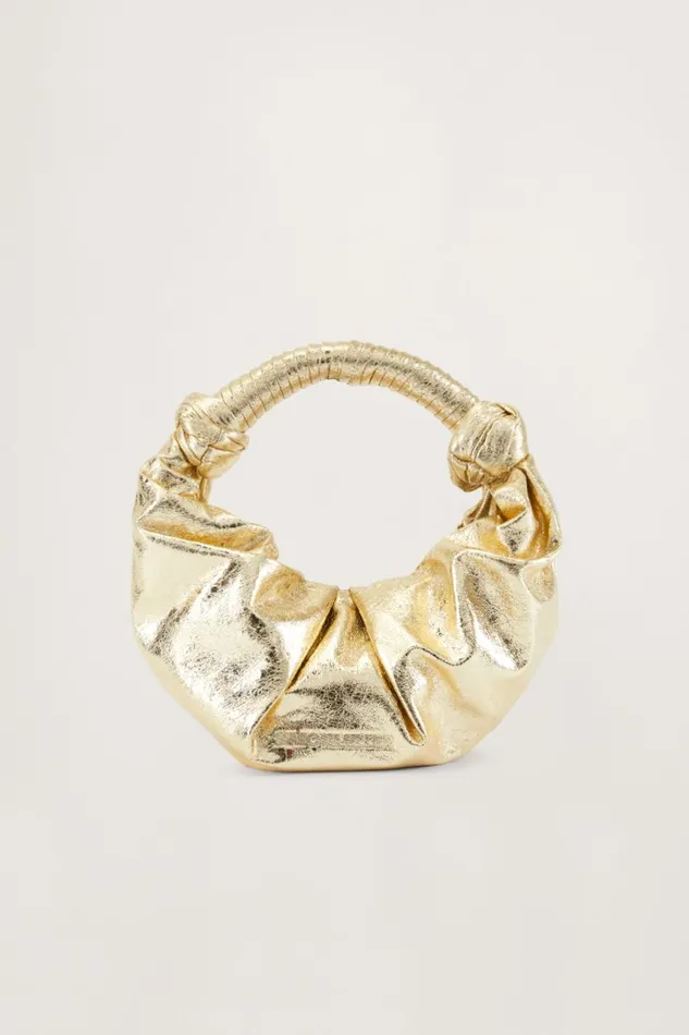 Simon Miller Bags Women Crinkle Lopsy Bag In Star Gold Vegan Leather