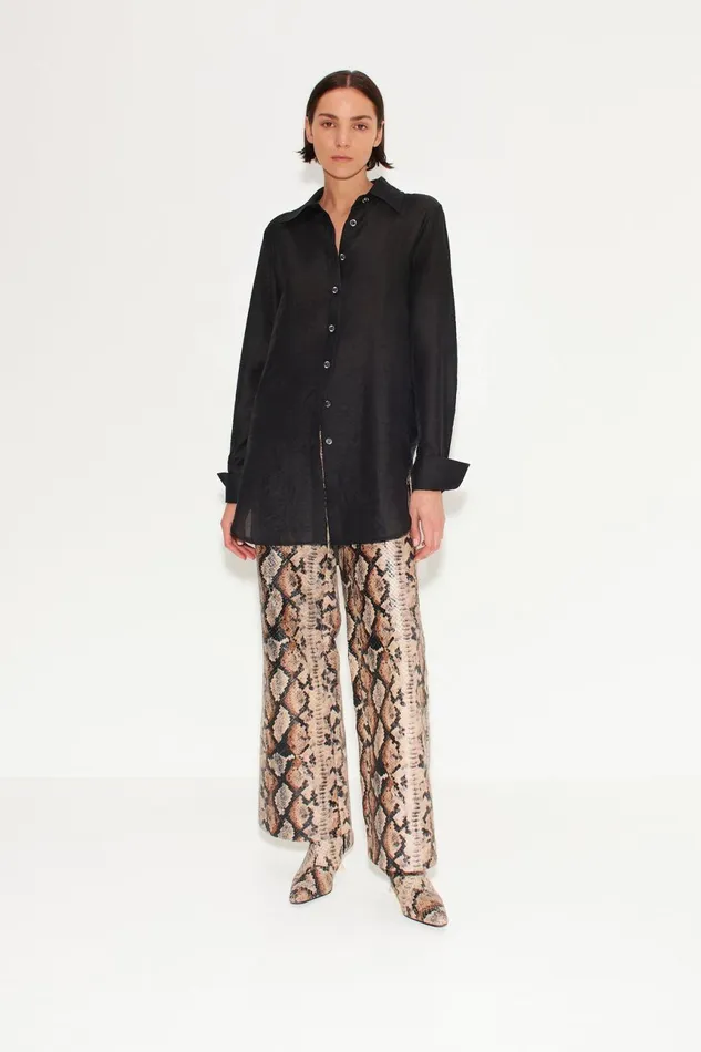 Simon Miller Bottoms Women Pia Vegan Snake Pant In Snake Print Vegan Leather