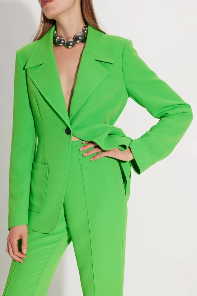 Simon Miller Bottoms Women Zypresse Crepe Pants In Gummy Green