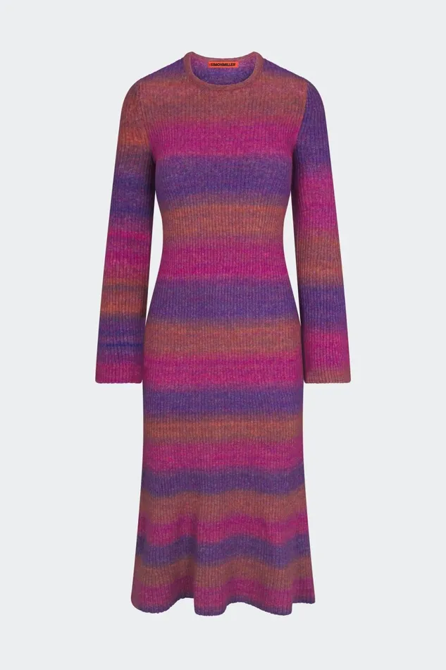Simon Miller Dresses Women Axon Dress In Distorted Stripe
