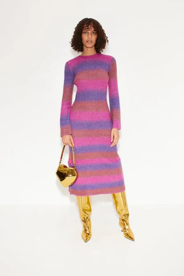 Simon Miller Dresses Women Axon Dress In Distorted Stripe Simon Miller Dresses Women Axon Dress In Distorted Stripe