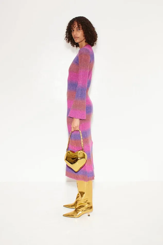 Simon Miller Dresses Women Axon Dress In Distorted Stripe Simon Miller Dresses Women Axon Dress In Distorted Stripe