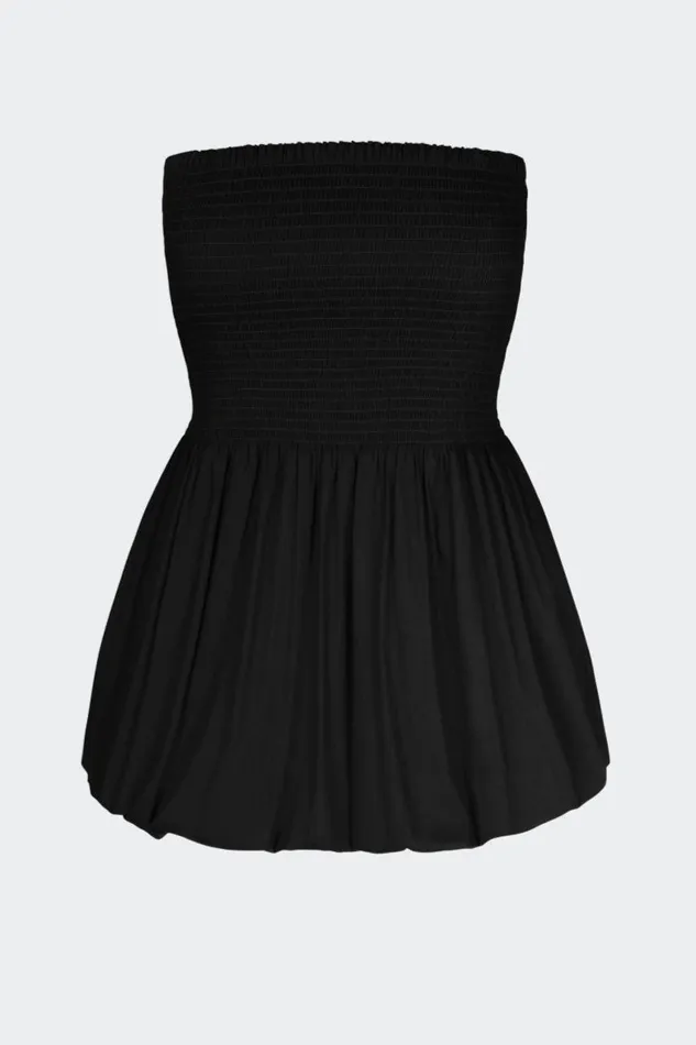Simon Miller Dresses Women Belle Smocked Dress In Black Cotton SIMONMILLER