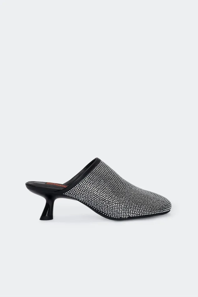 Simon Miller Heels Women Crystal Beep Mule In Black