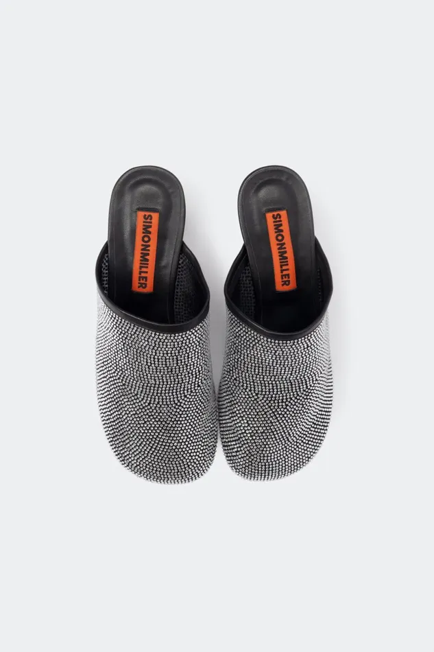 Simon Miller Heels Women Crystal Beep Mule In Black Simon Miller Heels Women Crystal Beep Mule In Black