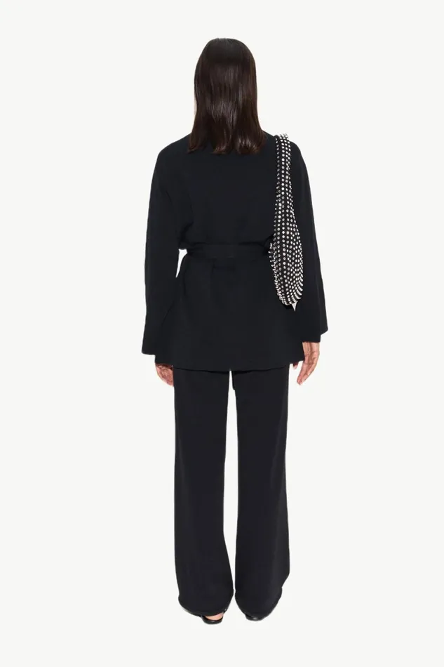 Simon Miller Knitwear Women Max Belted Knit Cardigan In Black Simon Miller Knitwear Women Max Belted Knit Cardigan In Black