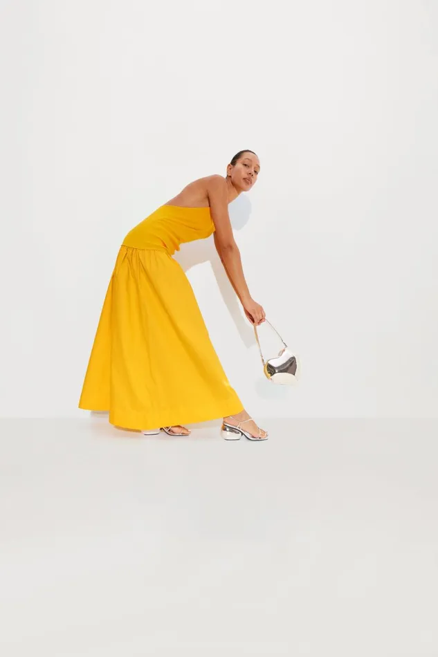 Simon Miller Poplin Women Junjo Combo Dress In Sherbert Orange Simon Miller Poplin Women Junjo Combo Dress In Sherbert Orange