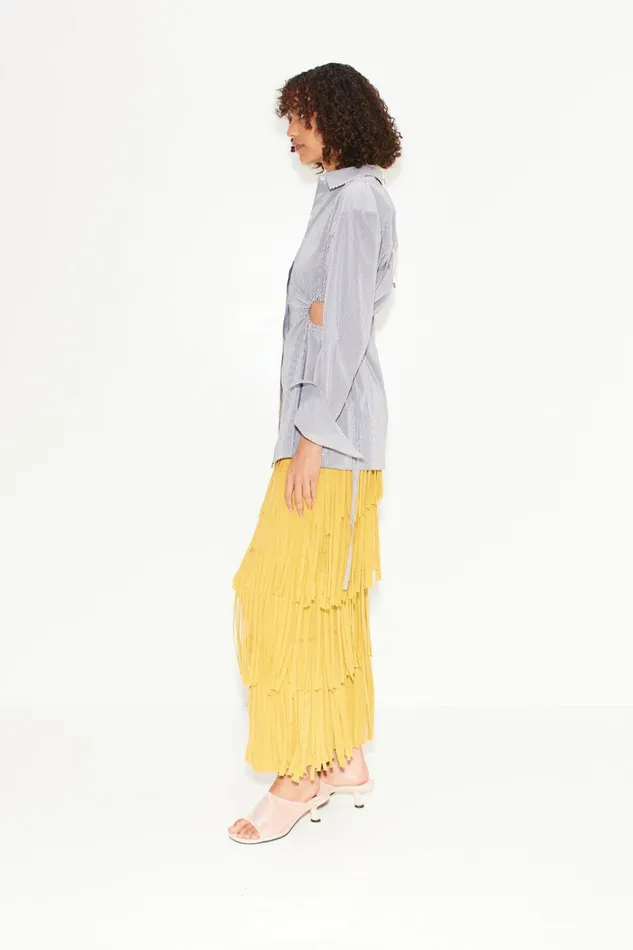 Simon Miller Poplin Women Lolo Poplin Top In Pinstripe Cotton Simon Miller Poplin Women Lolo Poplin Top In Pinstripe Cotton