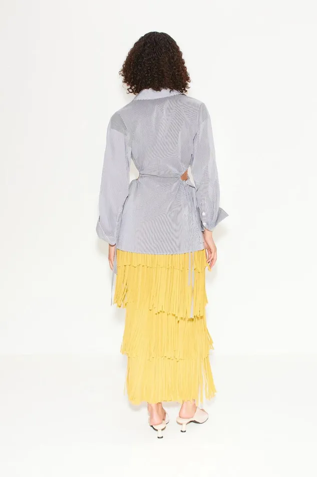 Simon Miller Poplin Women Lolo Poplin Top In Pinstripe Cotton Simon Miller Poplin Women Lolo Poplin Top In Pinstripe Cotton