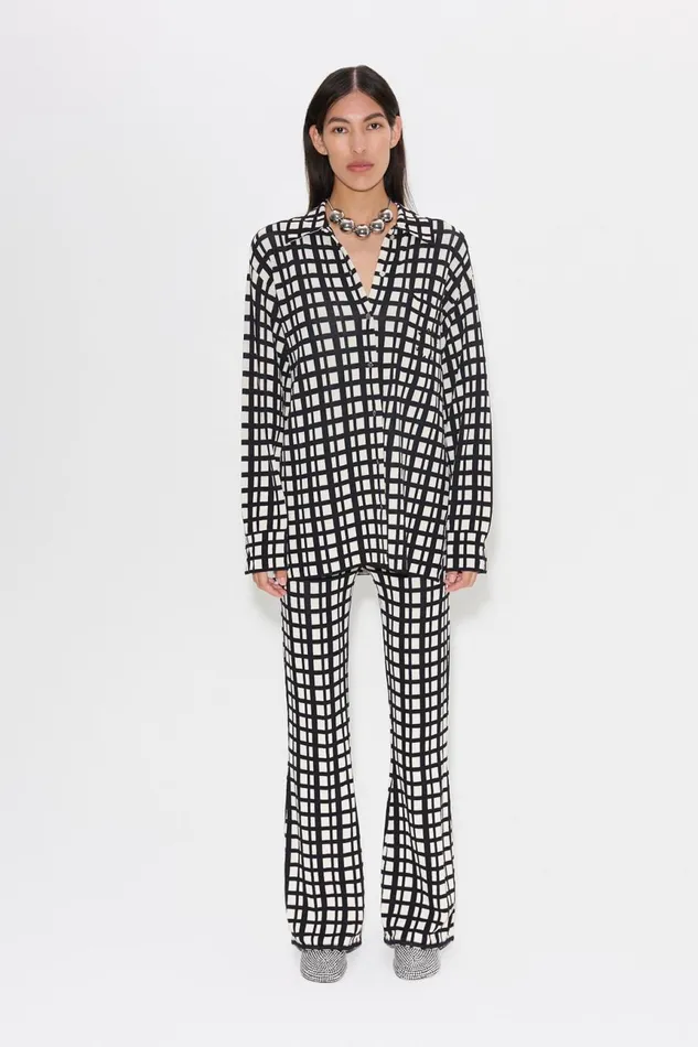Simon Miller Tops Women Blaz Knit Jacket In Windowpane Simon Miller Tops Women Blaz Knit Jacket In Windowpane