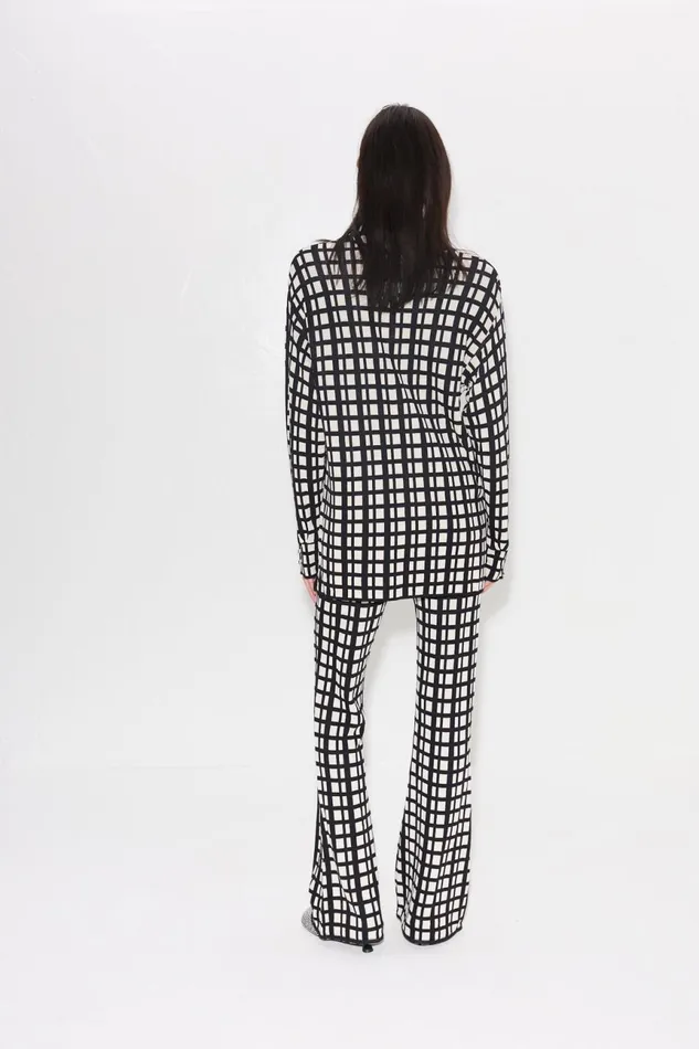 Simon Miller Tops Women Blaz Knit Jacket In Windowpane Simon Miller Tops Women Blaz Knit Jacket In Windowpane