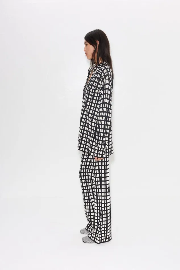 Simon Miller Tops Women Blaz Knit Jacket In Windowpane Simon Miller Tops Women Blaz Knit Jacket In Windowpane