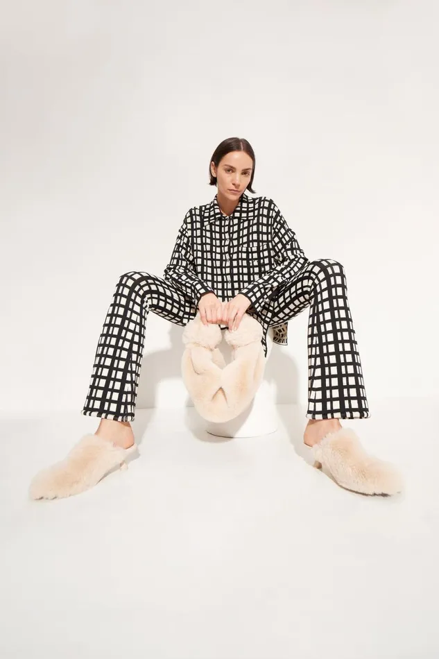 Simon Miller Tops Women Blaz Knit Jacket In Windowpane Simon Miller Tops Women Blaz Knit Jacket In Windowpane