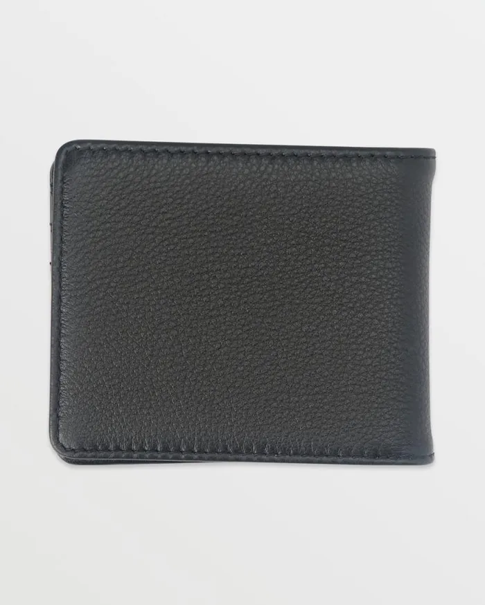 Single Stone Leather Wallet 8211 Black Mens Volcom Belts and Wallets