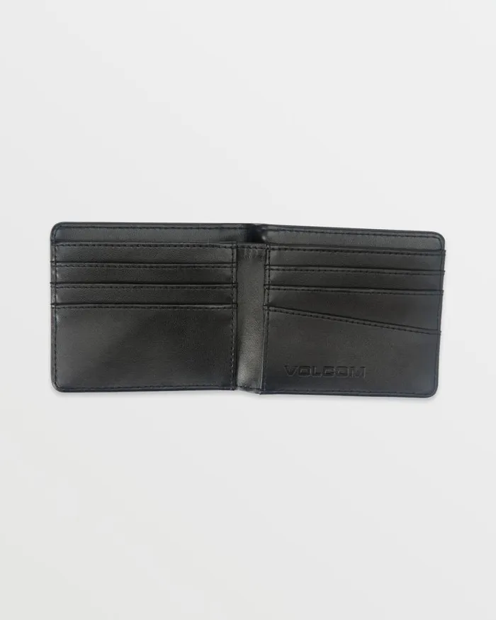 Single Stone Leather Wallet 8211 Black Mens Volcom Belts and Wallets