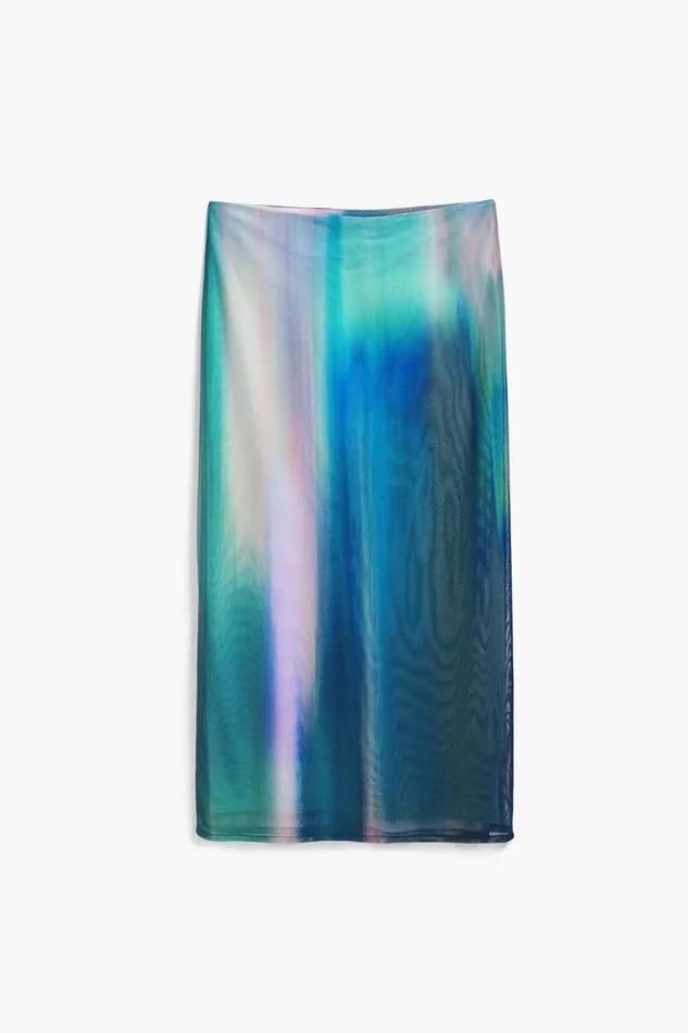 Skirts And Shorts Women Desigual Tulle Skirt With Gradient Effect Green