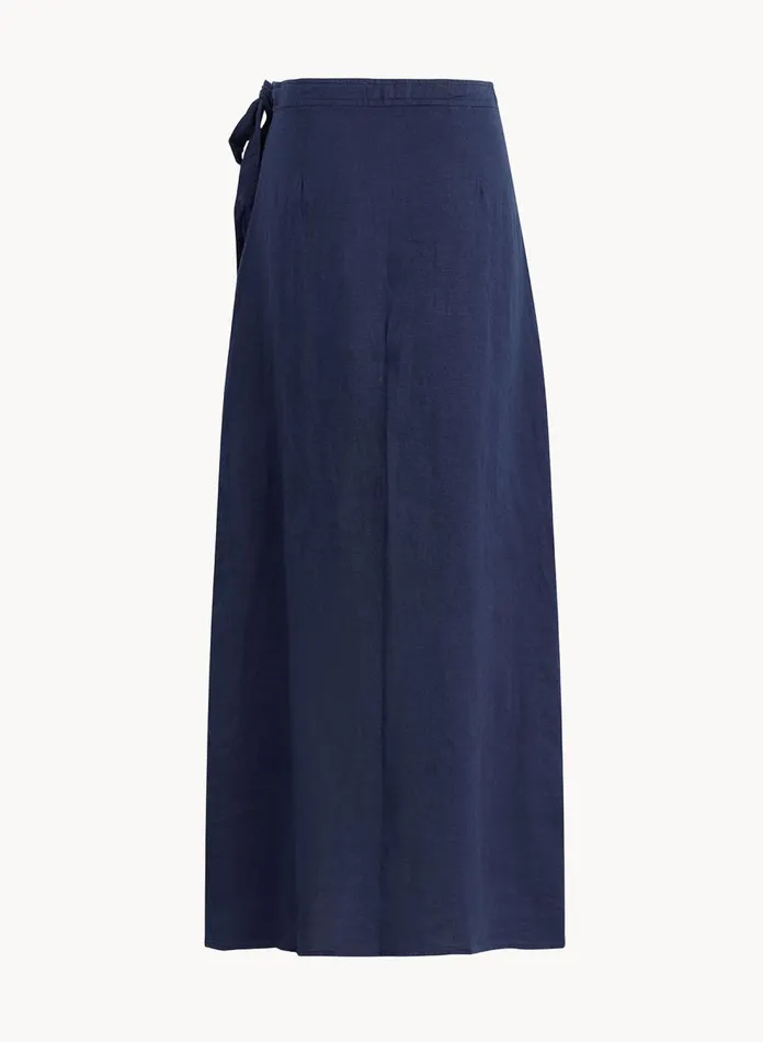 Skirts Women Bella Dahl Maxi Wrap Skirt 8211 Brazilian Navy