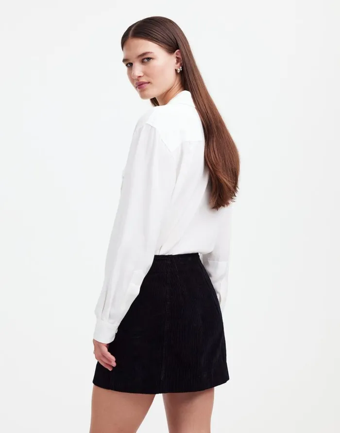 Skirts Women Madewell Alexa Chung For Madewell Corduroy Mini Skirt Jet Black