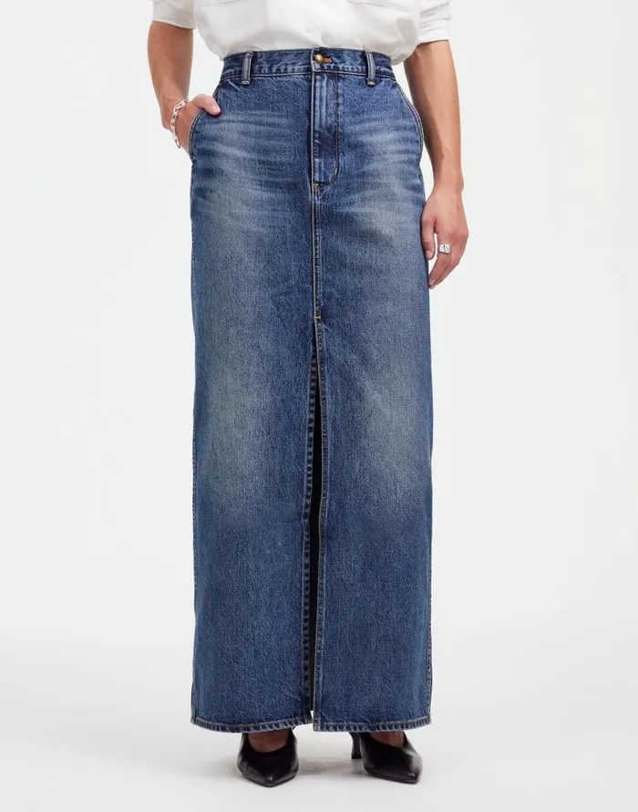 Skirts Women Madewell Alexa Chung For Madewell Denim Maxi Skirt In Croswell Wash Croswell Wash