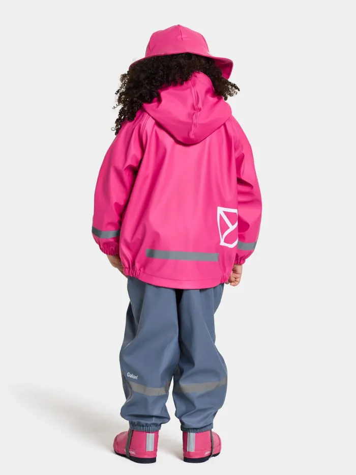 Slaskeman Kids039 Set Galon True Pink Kids Didriksons Unlined Rain Set