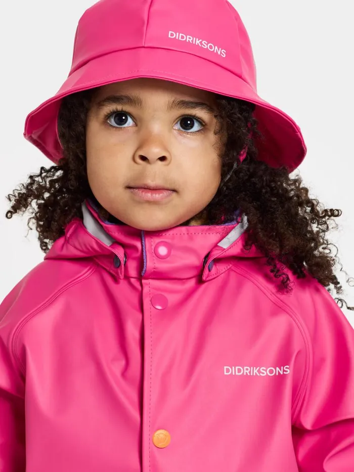 Slaskeman Kids039 Set Galon True Pink Kids Didriksons Unlined Rain Set
