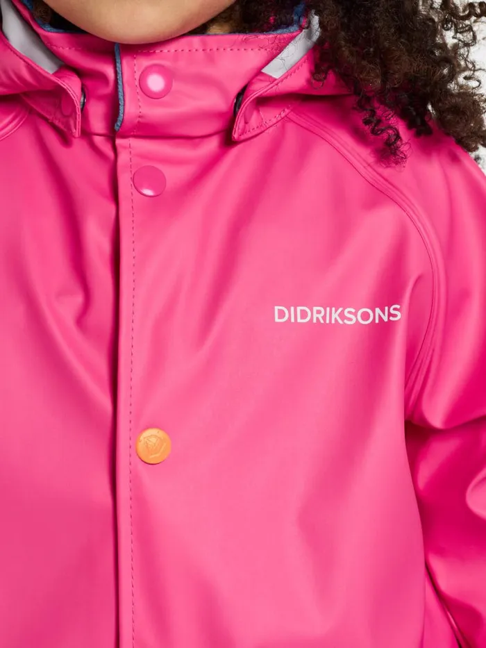 Slaskeman Kids039 Set Galon True Pink Kids Didriksons Unlined Rain Set