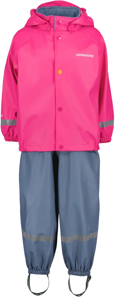 Slaskeman Kids039 Set Galon True Pink Kids Didriksons Unlined Rain Set