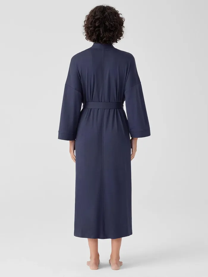 Sleepwear Women Eileen Fisher Organic Cotton Interlock Sleep Robe Indigo
