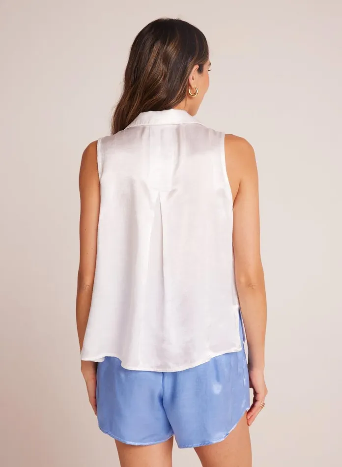 Sleeveless Women Bella Dahl Sleeveless Notch Collar Button Down 8211 White Sleeveless Women Bella Dahl Sleeveless Notch Collar Button Down 8211 White