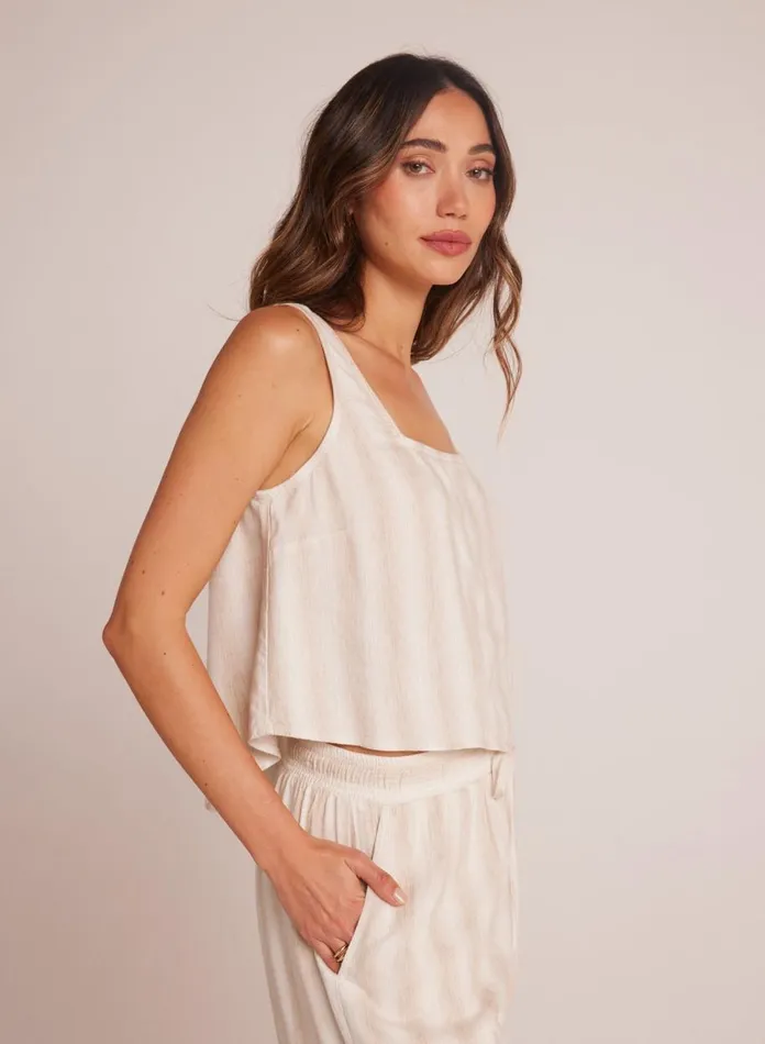 Sleeveless Women Bella Dahl Square Neck Tank 8211 Playa Sand Stripe Sleeveless Women Bella Dahl Square Neck Tank 8211 Playa Sand Stripe
