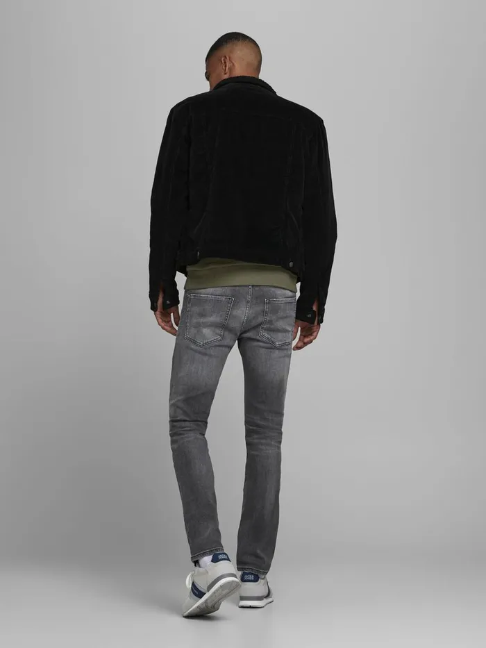 Slim and Straight Jeans JACK and JONES Mens TIM ORIGINAL JOS 183 SLIMSTRAIGHT FIT JEANS Grey Grey Denim