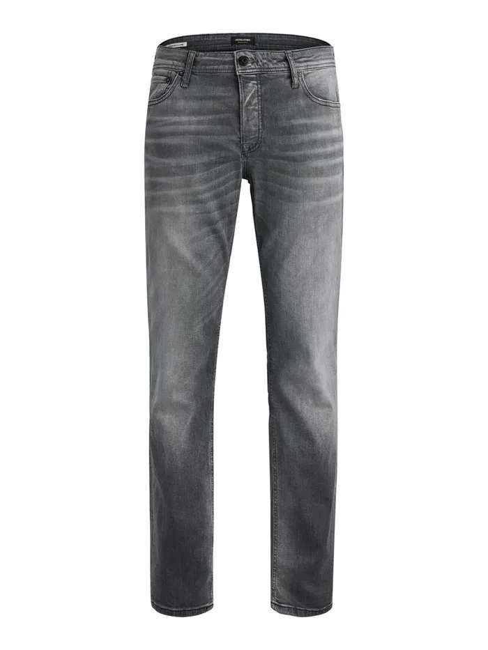 Slim and Straight Jeans JACK and JONES Mens TIM ORIGINAL JOS 183 SLIMSTRAIGHT FIT JEANS Grey Grey Denim