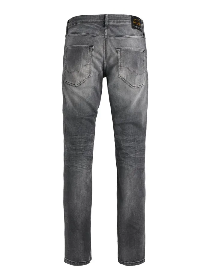 Slim and Straight Jeans JACK and JONES Mens TIM ORIGINAL JOS 183 SLIMSTRAIGHT FIT JEANS Grey Grey Denim