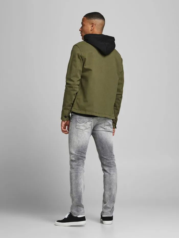 Slim and Straight Jeans JACK and JONES Mens TIM ORIGINAL JOS 622 SLIMSTRAIGHT FIT JEANS Grey Grey Denim