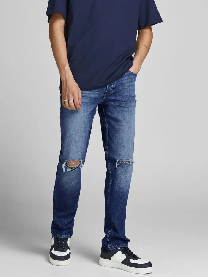Slim and Straight Jeans JACK and JONES Mens TIM ORIGINAL SPK 001 SLIMSTRAIGHT FIT JEANS Blue Blue Denim Slim and Straight Jeans JACK and JONES Mens TIM ORIGINAL SPK 001 SLIMSTRAIGHT FIT JEANS Blue Blue Denim
