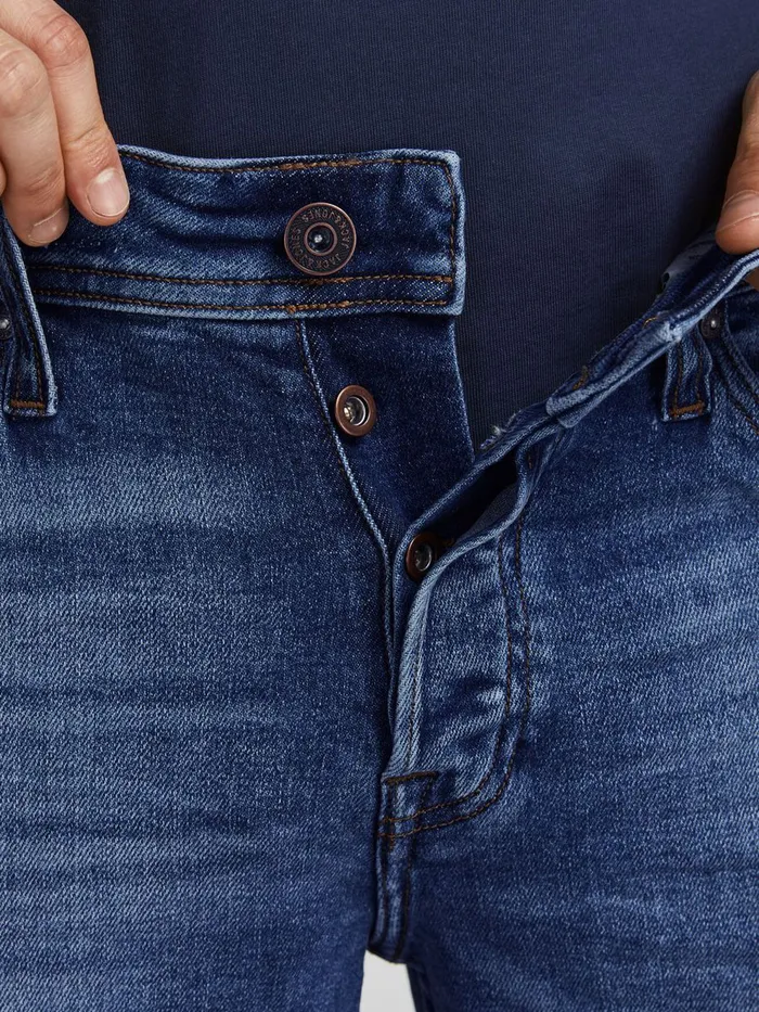 Slim and Straight Jeans JACK and JONES Mens TIM ORIGINAL SPK 001 SLIMSTRAIGHT FIT JEANS Blue Blue Denim