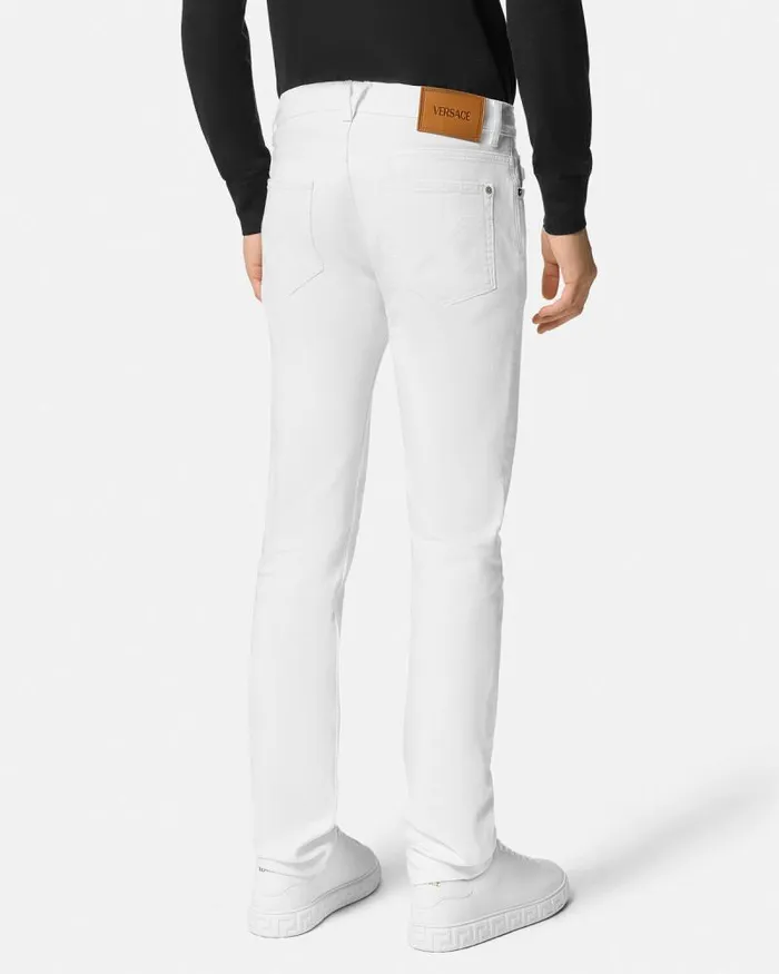 SlimFit Jeans White Men Versace Pants and Shorts