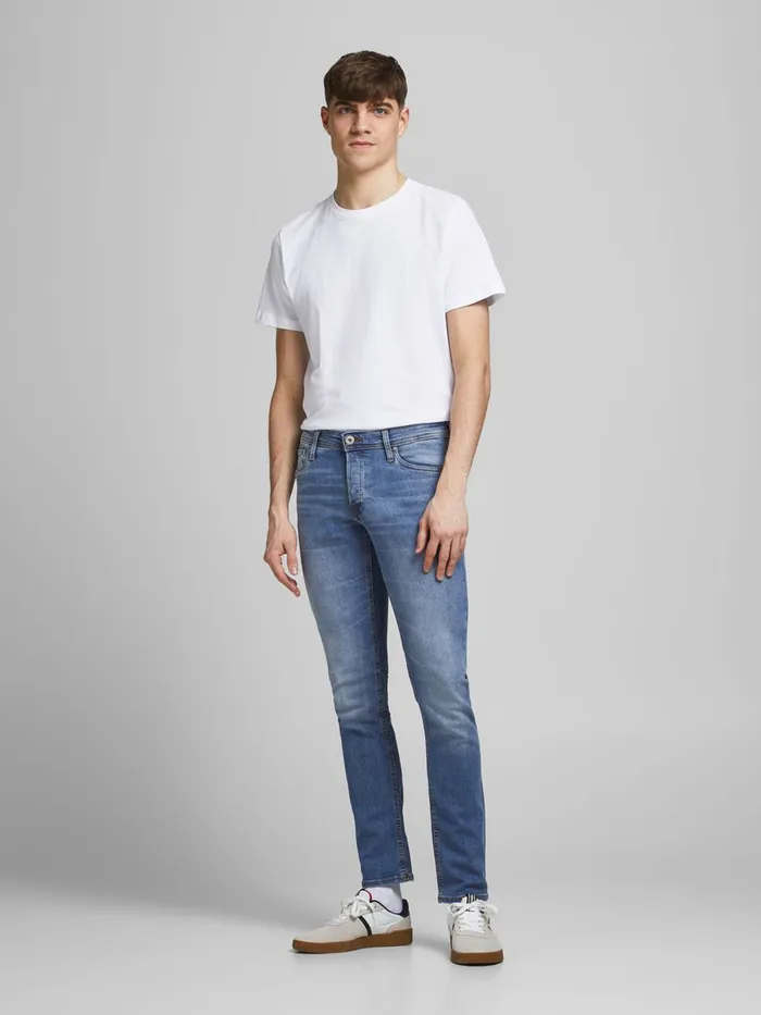 Slim Jeans JACK and JONES Mens 2PACK GLENN ORIGINAL AM SLIM FIT JEANS Blue Blue Denim