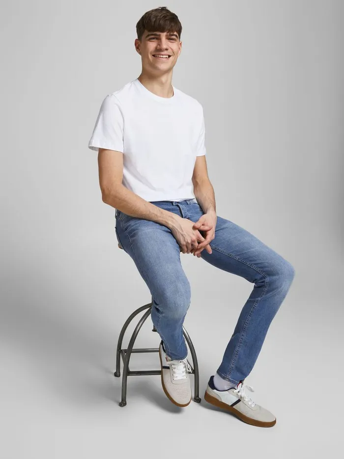 Slim Jeans JACK and JONES Mens 2PACK GLENN ORIGINAL AM SLIM FIT JEANS Blue Blue Denim