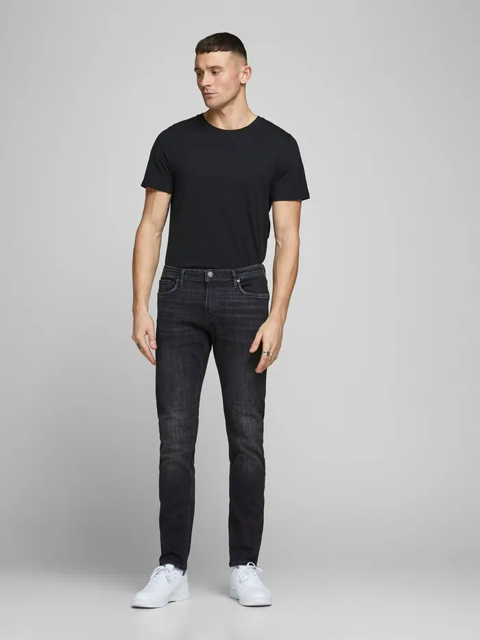 Slim Jeans JACK and JONES Mens GLENN FELIX AM 135 50SPS SLIM FIT JEANS Black Black Denim