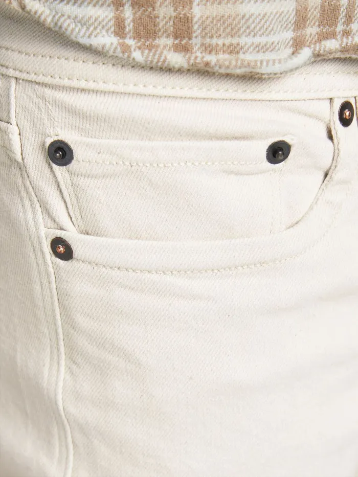 Slim Jeans JACK and JONES Mens GLENN FELIX CJ 340 SLIM FIT JEANS White Ecru