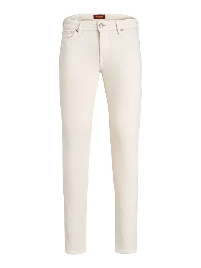 Slim Jeans JACK and JONES Mens GLENN FELIX CJ 340 SLIM FIT JEANS White Ecru