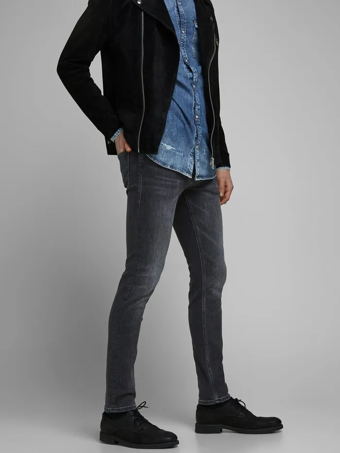 Slim Jeans JACK and JONES Mens GLENN ORIGINAL AM 817 SLIM FIT JEANS Grey Black Denim Slim Jeans JACK and JONES Mens GLENN ORIGINAL AM 817 SLIM FIT JEANS Grey Black Denim