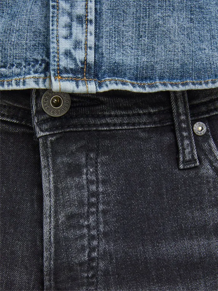 Slim Jeans JACK and JONES Mens GLENN ORIGINAL AM 817 SLIM FIT JEANS Grey Black Denim