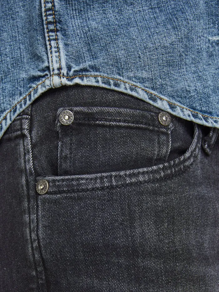 Slim Jeans JACK and JONES Mens GLENN ORIGINAL AM 817 SLIM FIT JEANS Grey Black Denim