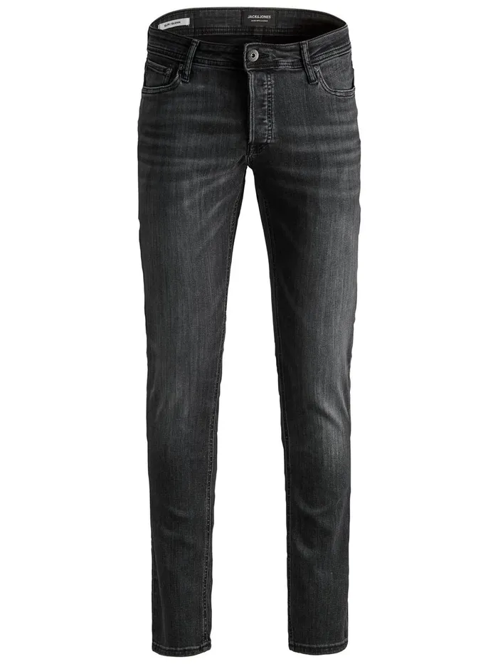 Slim Jeans JACK and JONES Mens GLENN ORIGINAL AM 817 SLIM FIT JEANS Grey Black Denim