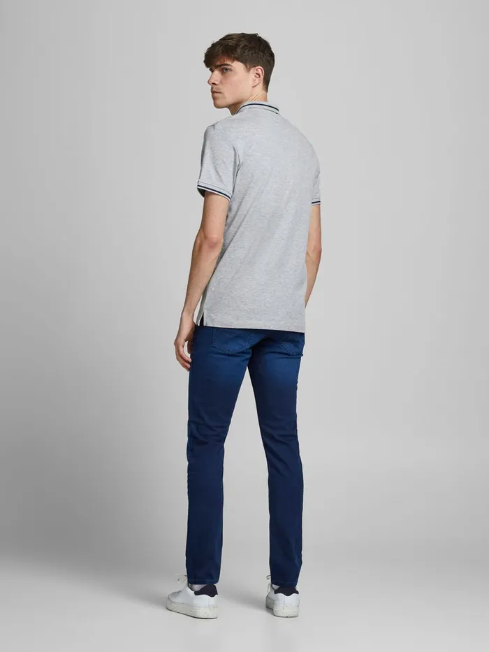 Slim Jeans JACK and JONES Mens GLENN ORIGINAL GE 106 INDIGO KNIT SLIM FIT JEANS Blue Blue Denim
