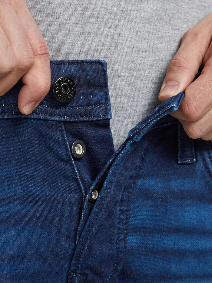 Slim Jeans JACK and JONES Mens GLENN ORIGINAL GE 106 INDIGO KNIT SLIM FIT JEANS Blue Blue Denim